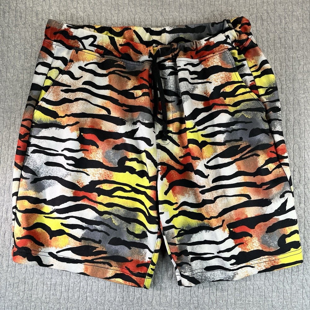 Ed Hardy Men's (L)‎ Board shorts swim trunks Tiger Stripe print Beach Surfing